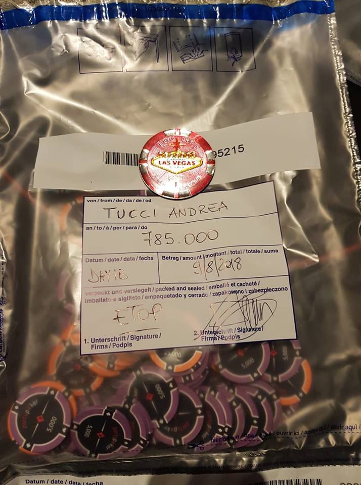 Lo stack con cui Andrea Tucci si era presentato al Day2