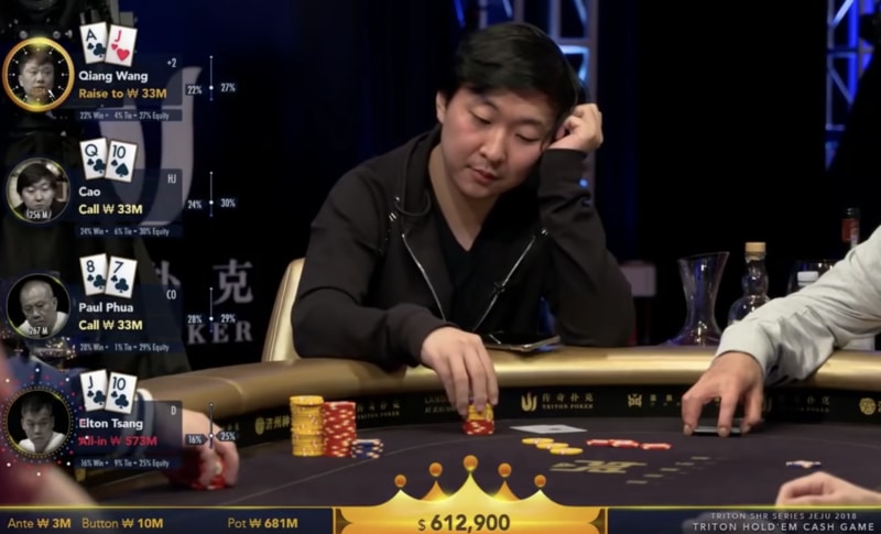 Triton High Roller Cash Game – Spettacolo a Jeju con un 4-way all-in pre flop con piatto da oltre 800mila dollari