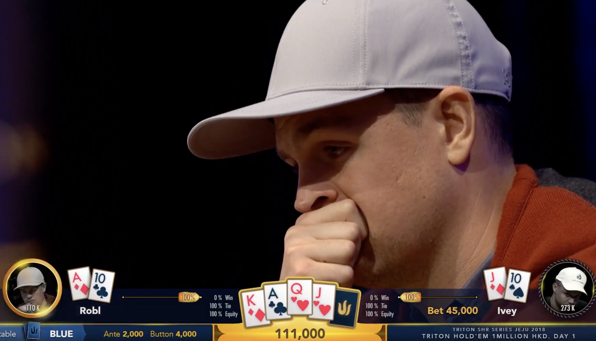 Spettacolo a Jeju al Triton Short Deck: call epico contro Andrew Robl nell’evento HKD$1 Millions Short Deck (VIDEO)