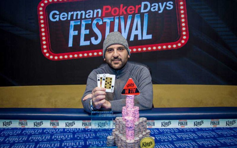 German Poker Days – Nunzio Vanoncini 15esimo nel Main Event vinto dal greco Olorin. L’High Roller va a Beka Magradze