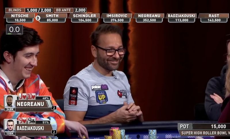 Super High Roller Bowl V, l’Hero Fold di Daniel Negreanu che ha fatto impazzire tutti (VIDEO)