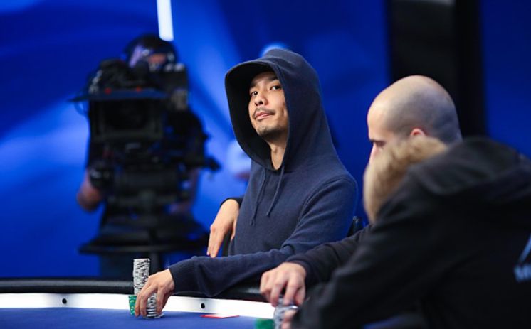 Il chipleader Chino Rheem (Foto Carlos Monti - Blog PokerStars)
