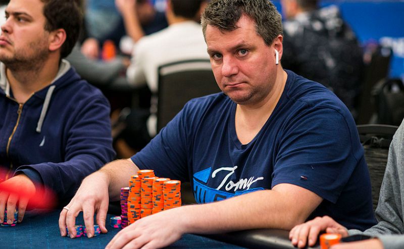 Il chipleader Andrey Zaichenko (Foto Blog WPT)