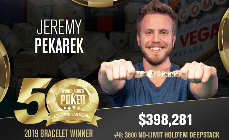 WSOP 2019 – A Jeremy Pekarek il braccialetto dell’Evento #9