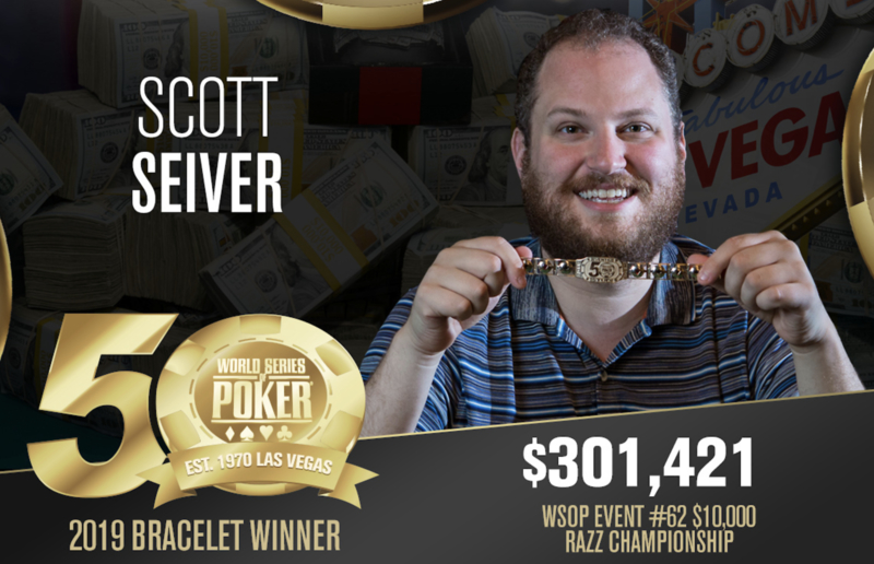 WSOP 2019 – Terzo braccialetto per Scott Seiver. Walter Treccarichi a premi nel COLOSSUS