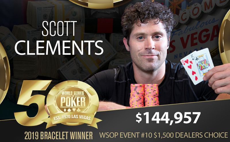 WSOP 2019 – Terzo braccialetto per Scott Clements. A segno anche Daniel Strelitz e Yuval Bronshtein