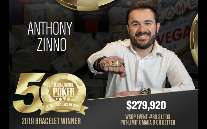 WSOP 2019 – Secondo braccialetto in carriera per Anthony Zinno. Vittorie nei Championship per Foresman e Hui