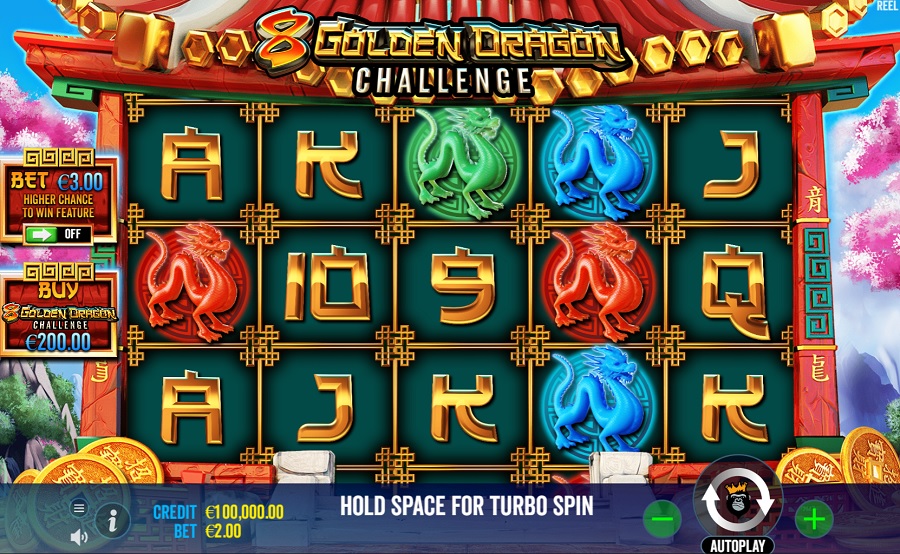 8 Golden Dragon Challenge: schermata di gioco