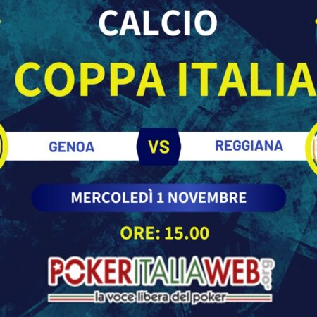 Pronostico Genoa-Reggiana di Coppa Italia, quote scommesse e risultato esatto
