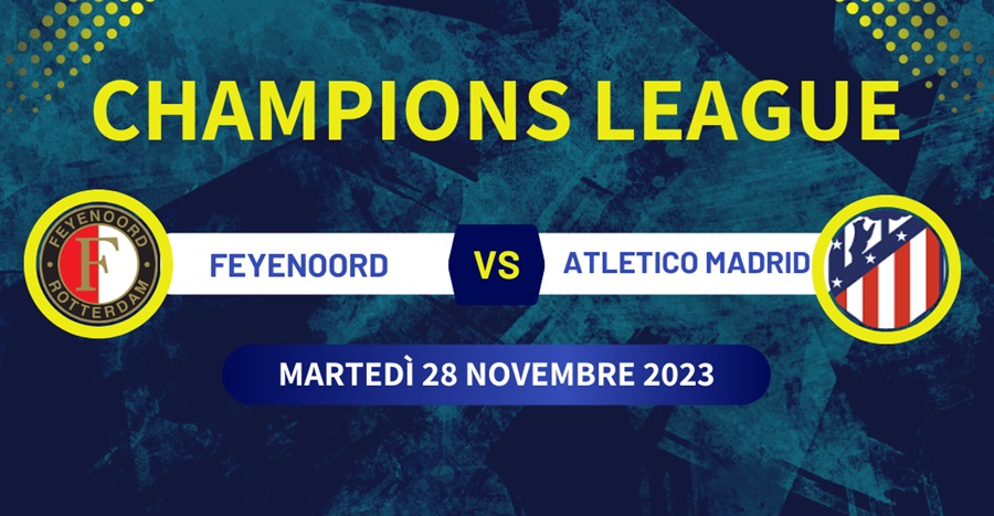 Pronostico Feyenoord-Atletico Madrid di Champions League