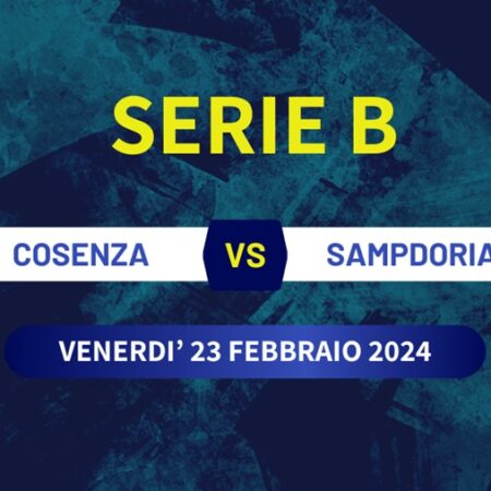 Pronostico Cosenza-Sampdoria, anticipo di Serie B del 23/02/2024