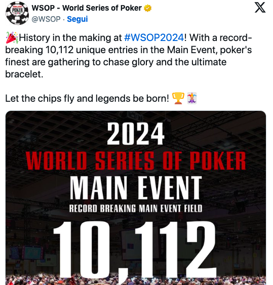 WSOP 9 luglio 2024